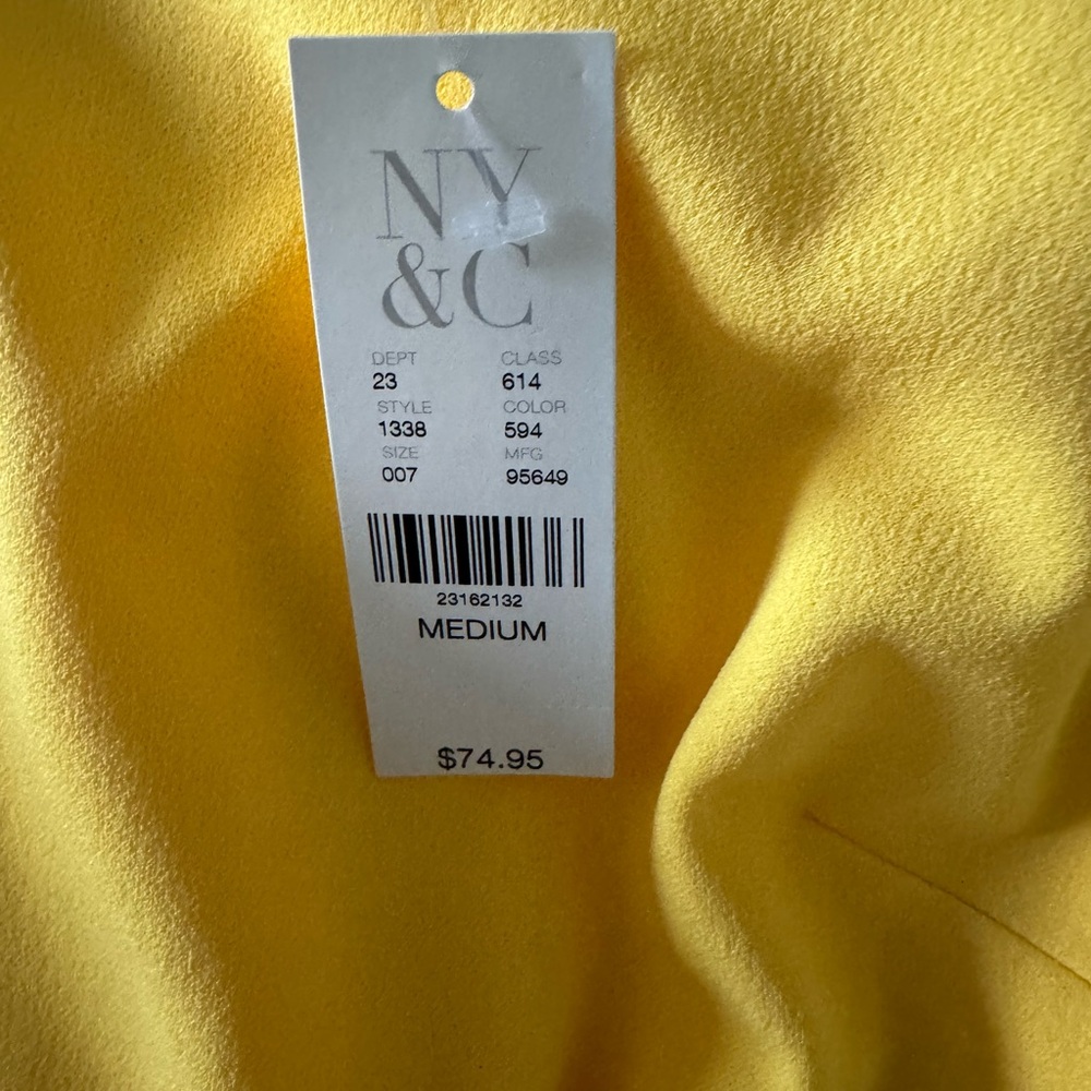 Yellow dress New York company, size 10